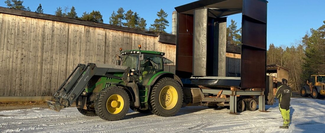 Flytter VAWT-prototypen til testområde